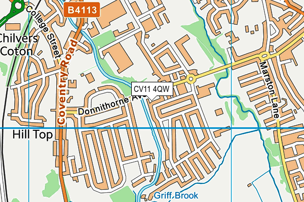 CV11 4QW map - OS VectorMap District (Ordnance Survey)