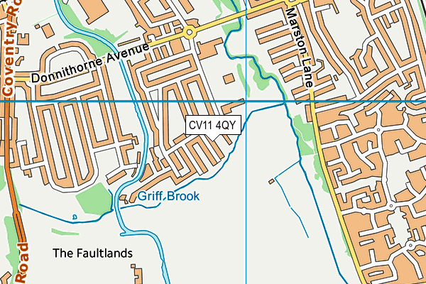 CV11 4QY map - OS VectorMap District (Ordnance Survey)