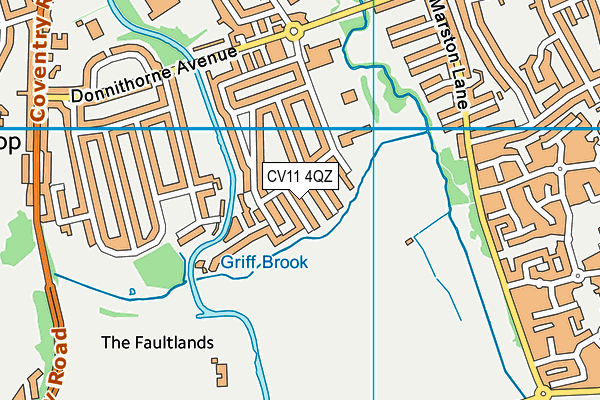 CV11 4QZ map - OS VectorMap District (Ordnance Survey)