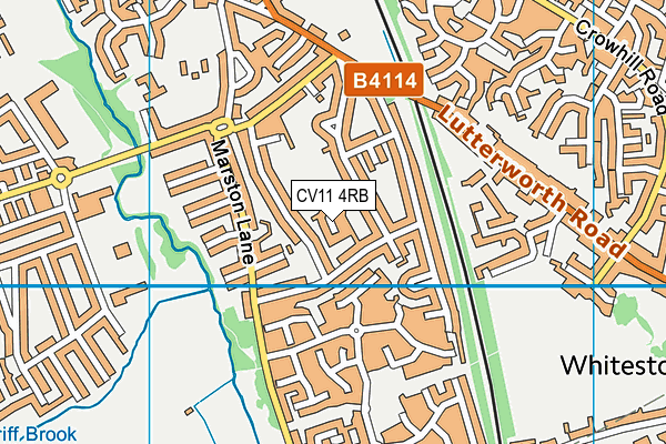 CV11 4RB map - OS VectorMap District (Ordnance Survey)