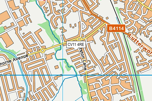 CV11 4RE map - OS VectorMap District (Ordnance Survey)