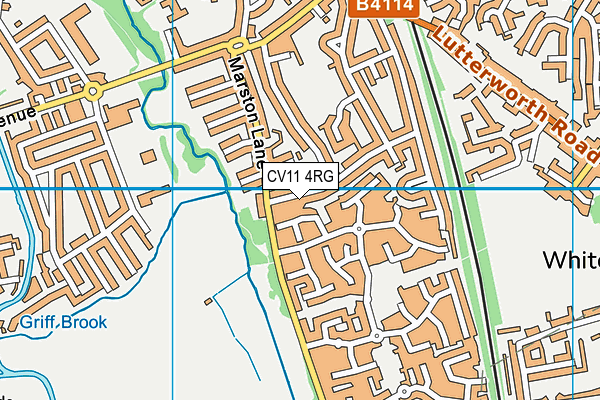 CV11 4RG map - OS VectorMap District (Ordnance Survey)