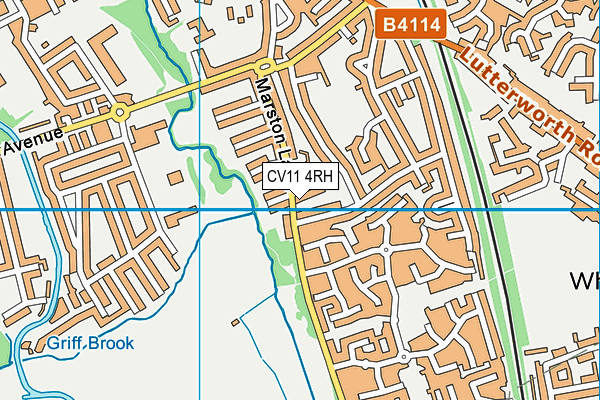 CV11 4RH map - OS VectorMap District (Ordnance Survey)