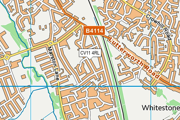 CV11 4RL map - OS VectorMap District (Ordnance Survey)