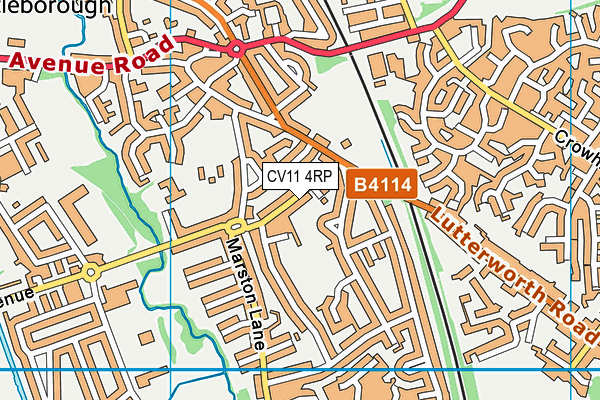 CV11 4RP map - OS VectorMap District (Ordnance Survey)