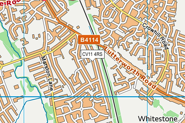 CV11 4RS map - OS VectorMap District (Ordnance Survey)