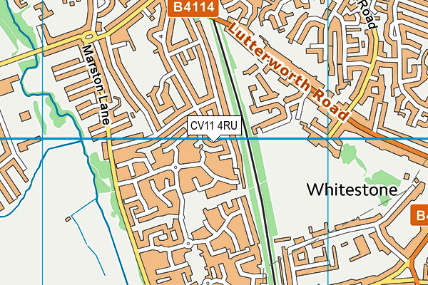 CV11 4RU map - OS VectorMap District (Ordnance Survey)