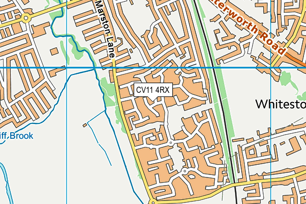CV11 4RX map - OS VectorMap District (Ordnance Survey)