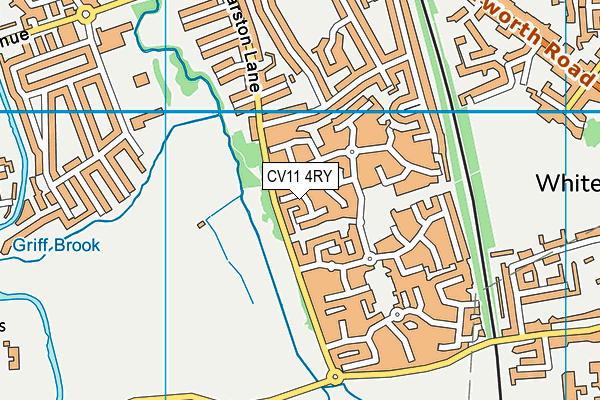 CV11 4RY map - OS VectorMap District (Ordnance Survey)