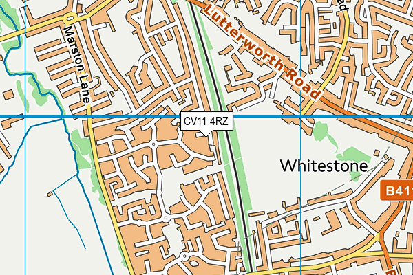 CV11 4RZ map - OS VectorMap District (Ordnance Survey)