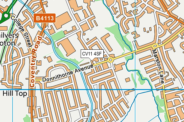 CV11 4SF map - OS VectorMap District (Ordnance Survey)