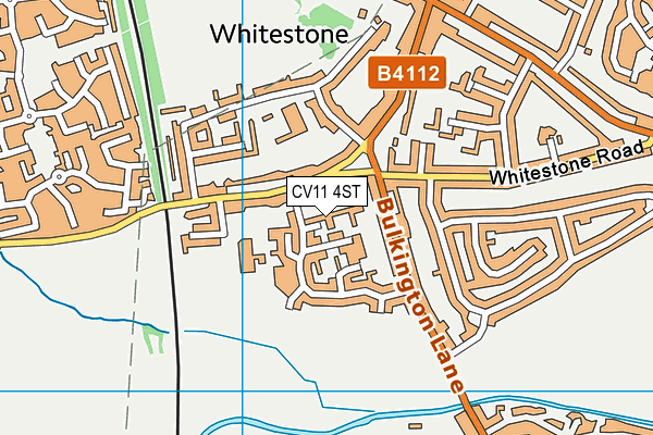 CV11 4ST map - OS VectorMap District (Ordnance Survey)