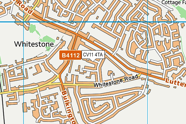 CV11 4TA map - OS VectorMap District (Ordnance Survey)