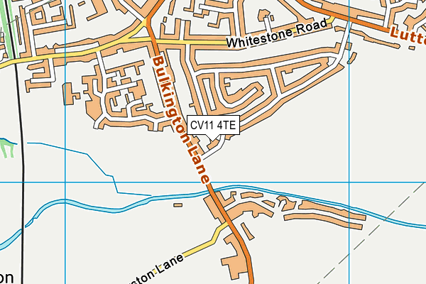 CV11 4TE map - OS VectorMap District (Ordnance Survey)