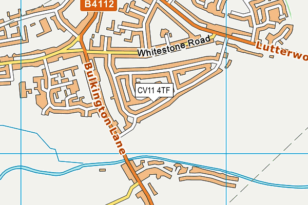 CV11 4TF map - OS VectorMap District (Ordnance Survey)