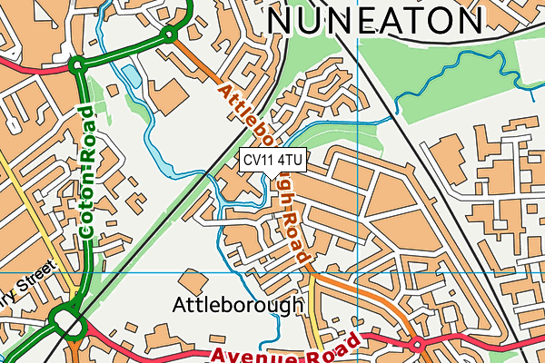 CV11 4TU map - OS VectorMap District (Ordnance Survey)