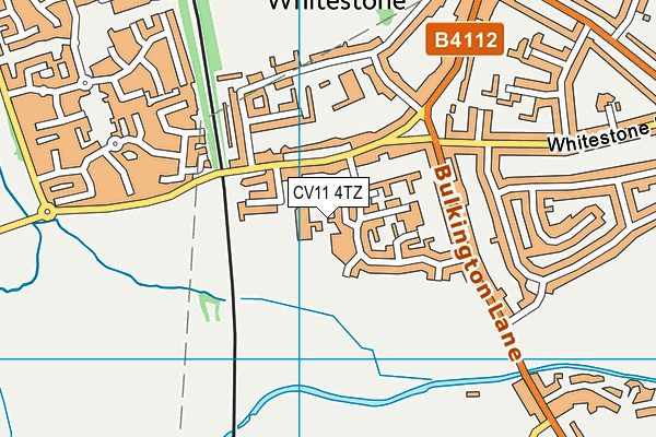 CV11 4TZ map - OS VectorMap District (Ordnance Survey)