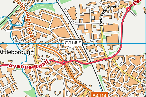 CV11 4UZ map - OS VectorMap District (Ordnance Survey)