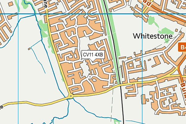 CV11 4XB map - OS VectorMap District (Ordnance Survey)