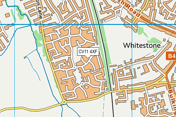 CV11 4XF map - OS VectorMap District (Ordnance Survey)