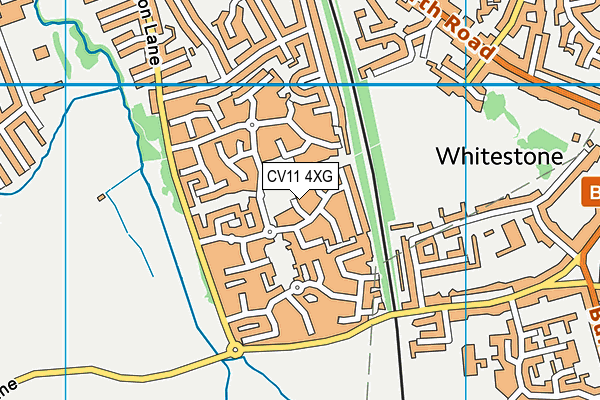 CV11 4XG map - OS VectorMap District (Ordnance Survey)