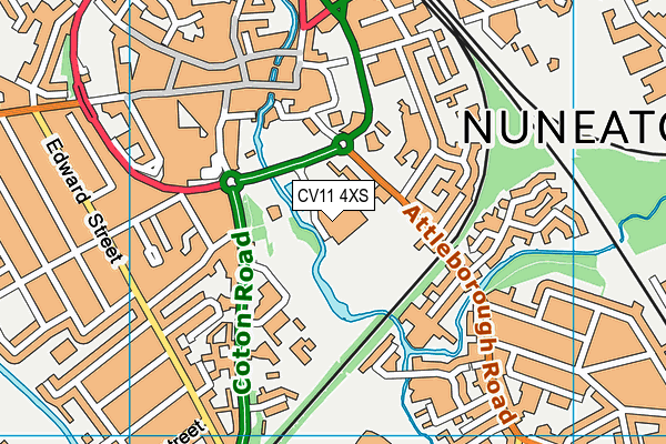 CV11 4XS map - OS VectorMap District (Ordnance Survey)