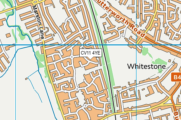 CV11 4YE map - OS VectorMap District (Ordnance Survey)