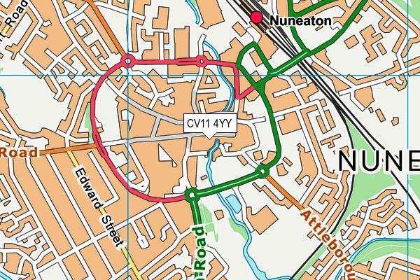 CV11 4YY map - OS VectorMap District (Ordnance Survey)