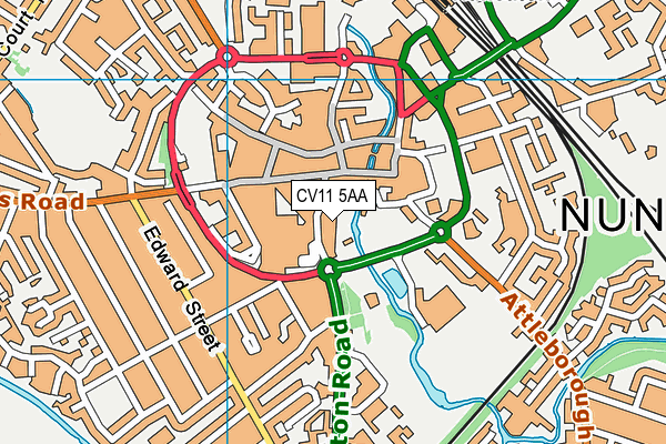 CV11 5AA map - OS VectorMap District (Ordnance Survey)