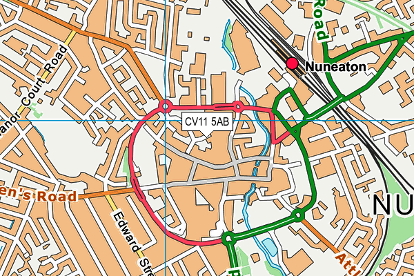 CV11 5AB map - OS VectorMap District (Ordnance Survey)