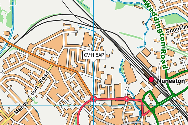 CV11 5AP map - OS VectorMap District (Ordnance Survey)