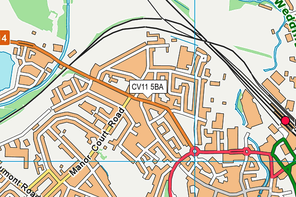 CV11 5BA map - OS VectorMap District (Ordnance Survey)