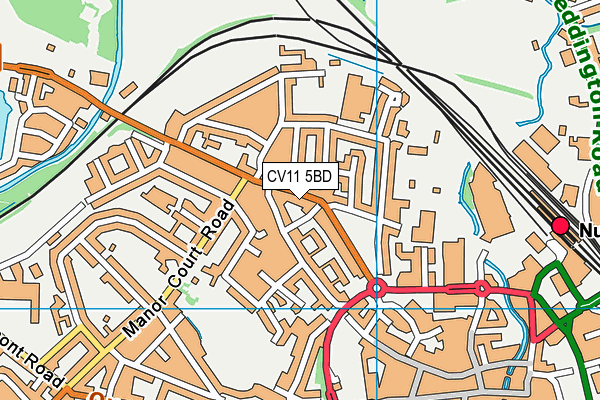 CV11 5BD map - OS VectorMap District (Ordnance Survey)