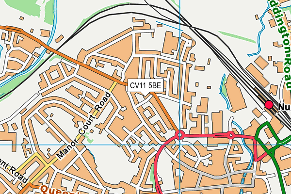 CV11 5BE map - OS VectorMap District (Ordnance Survey)