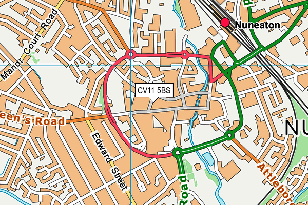 CV11 5BS map - OS VectorMap District (Ordnance Survey)