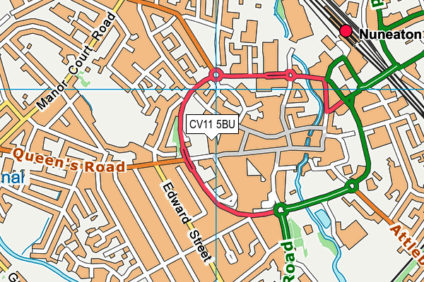 CV11 5BU map - OS VectorMap District (Ordnance Survey)