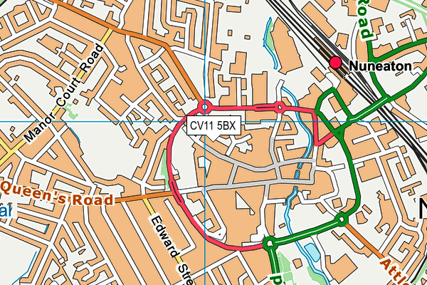 CV11 5BX map - OS VectorMap District (Ordnance Survey)