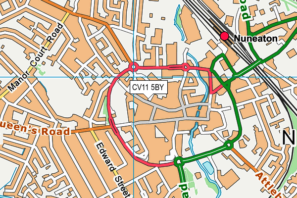 CV11 5BY map - OS VectorMap District (Ordnance Survey)