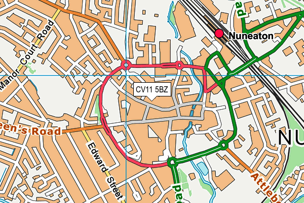 CV11 5BZ map - OS VectorMap District (Ordnance Survey)