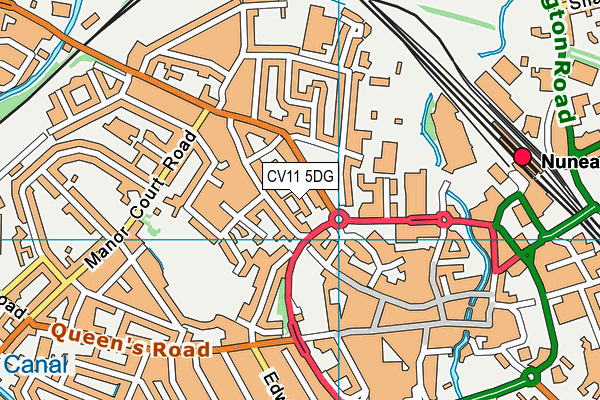 CV11 5DG map - OS VectorMap District (Ordnance Survey)