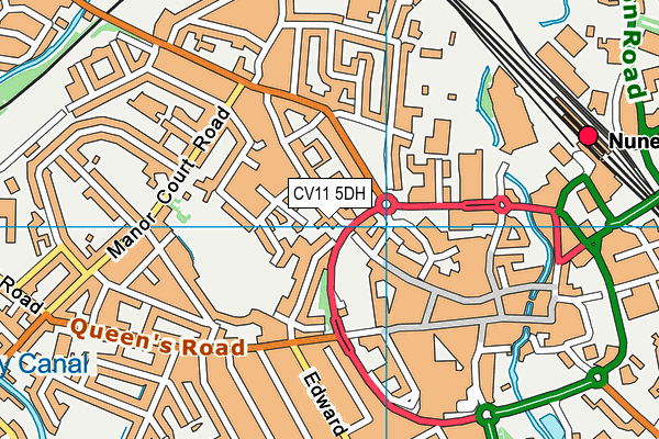 CV11 5DH map - OS VectorMap District (Ordnance Survey)