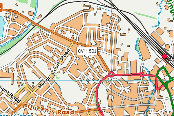 CV11 5DJ map - OS VectorMap District (Ordnance Survey)