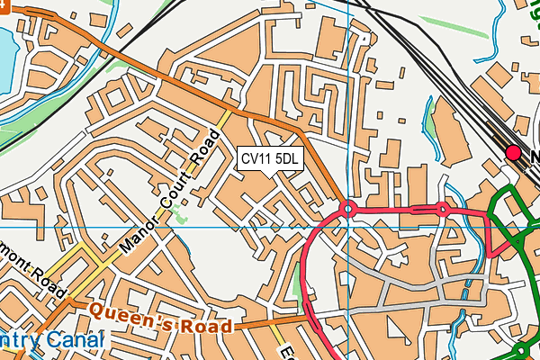 CV11 5DL map - OS VectorMap District (Ordnance Survey)