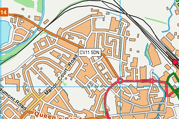 CV11 5DN map - OS VectorMap District (Ordnance Survey)