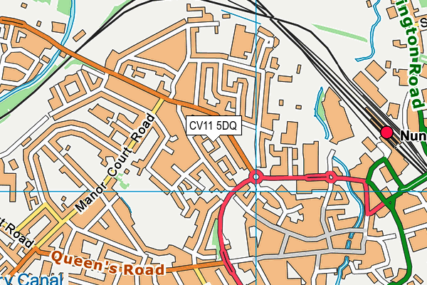 CV11 5DQ map - OS VectorMap District (Ordnance Survey)