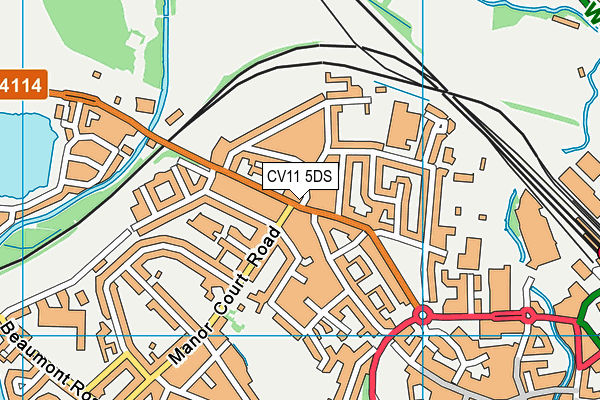 CV11 5DS map - OS VectorMap District (Ordnance Survey)