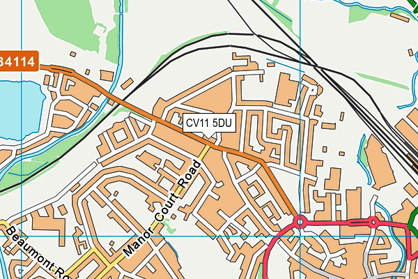 CV11 5DU map - OS VectorMap District (Ordnance Survey)
