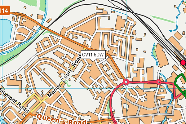 CV11 5DW map - OS VectorMap District (Ordnance Survey)