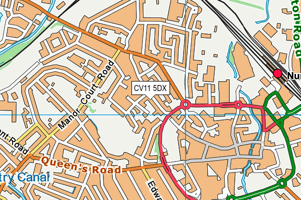 CV11 5DX map - OS VectorMap District (Ordnance Survey)