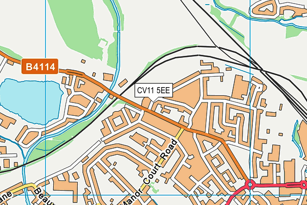 CV11 5EE map - OS VectorMap District (Ordnance Survey)